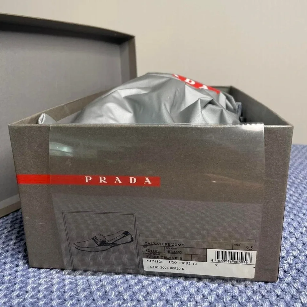 Prada‎ brown suede loafers. Size 9.5